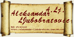 Aleksandar LJubobratović vizit kartica